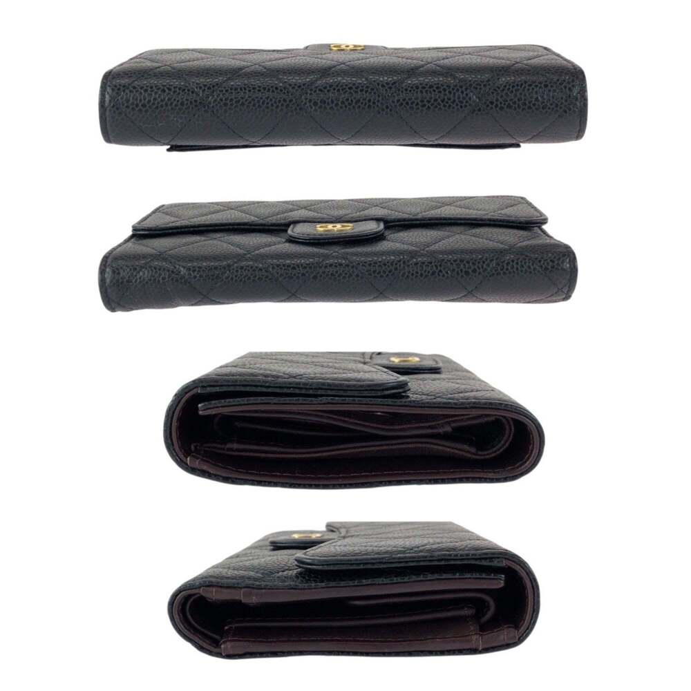 CHANEL Black Caviar Leather Logo Wallet - Picture 10 of 10